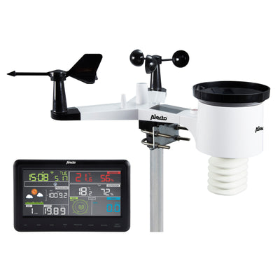 Alecto WS-5500 - Professional 8 in 1 wi-fi weather station with app and wireless outdoor sensor, black