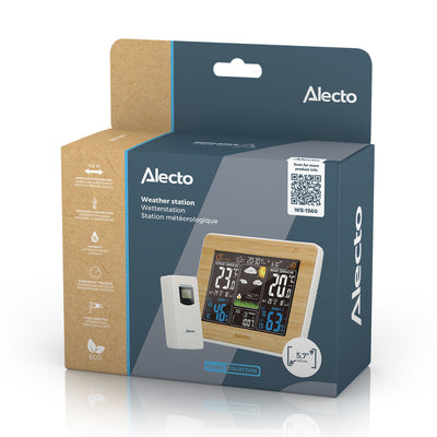 Alecto WS-1560 - Weather station with wireless sensor, bamboo