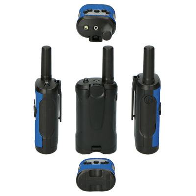 Alecto FR-115BW - Set of two Two-Way radios for children, range up to 7 kilometers, blue/black