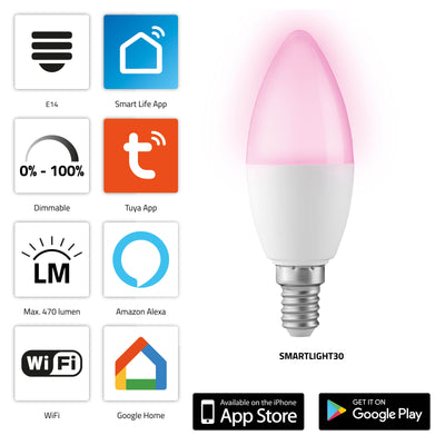 Alecto SMARTLIGHT30 - Smart LED colour lamp with Wi-Fi