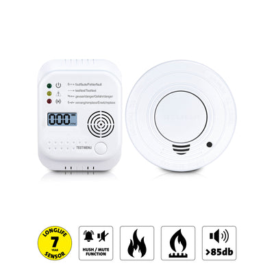 Alecto SCA-02 - Set of smoke detector and carbon monoxide detector, white