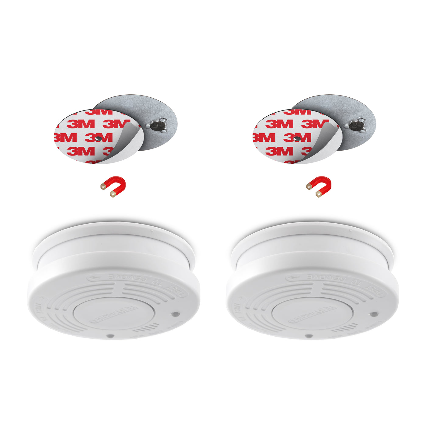 Alecto BPB20 - Fire safety kit with 2 smoke detectors and 2 magnetic mounting plates