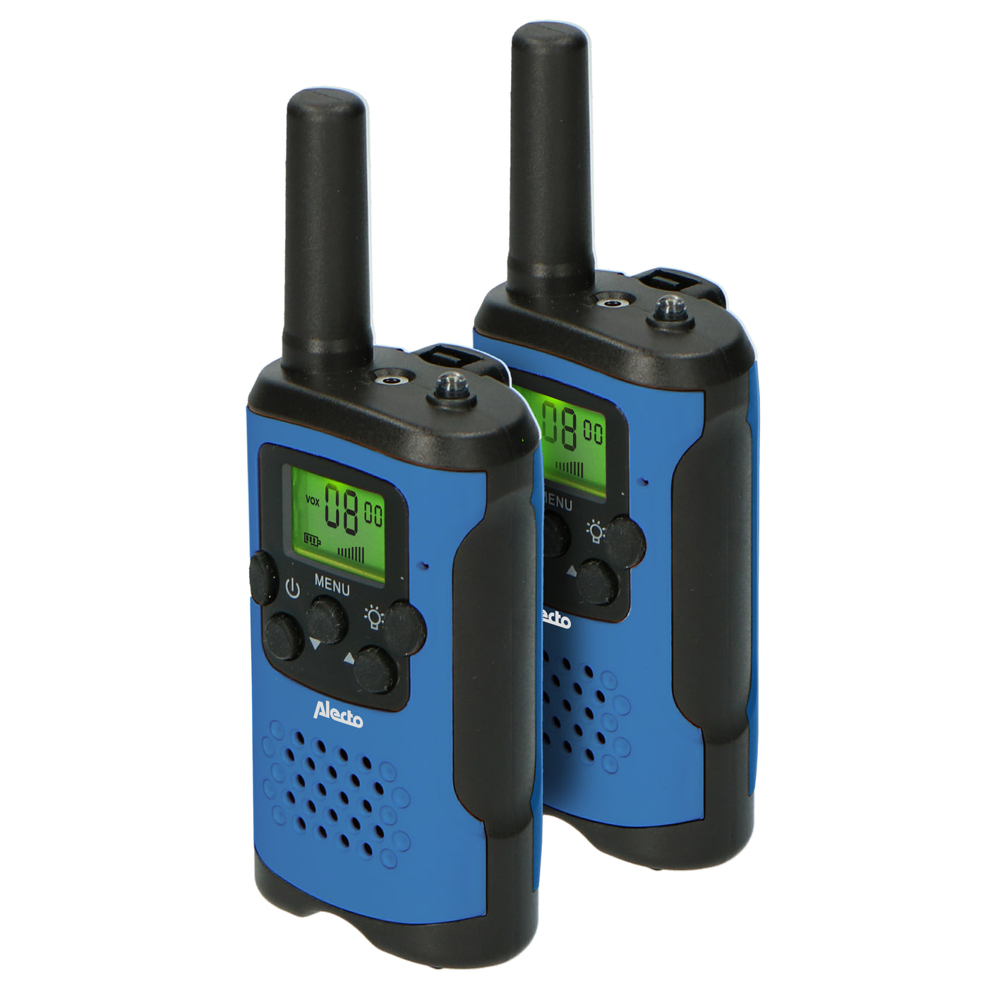 Alecto FR-115BW - Set of two Two-Way radios for children, range up to 7 kilometers, blue/black