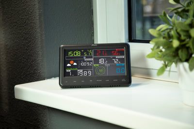Alecto WS-5500 - Professional 8 in 1 wi-fi weather station with app and wireless outdoor sensor, black