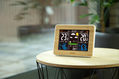 Alecto WS-1560 - Weather station with wireless sensor, bamboo