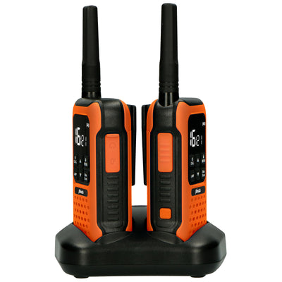 Alecto FR300OE - Ruggedized Two-Way radio, range up to 10 kilometers, orange/black