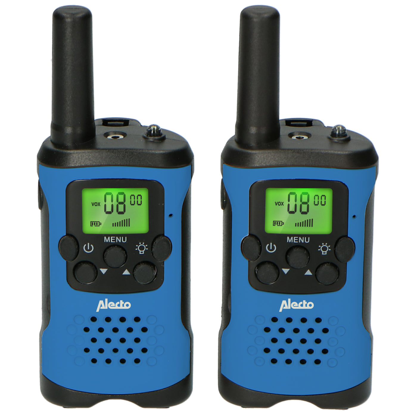 Alecto FR-115BW - Set of two Two-Way radios for children, range up to 7 kilometers, blue/black