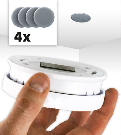 Alecto MK-2 QUADSET - Magnetic mounting kit for smoke + CO detectors