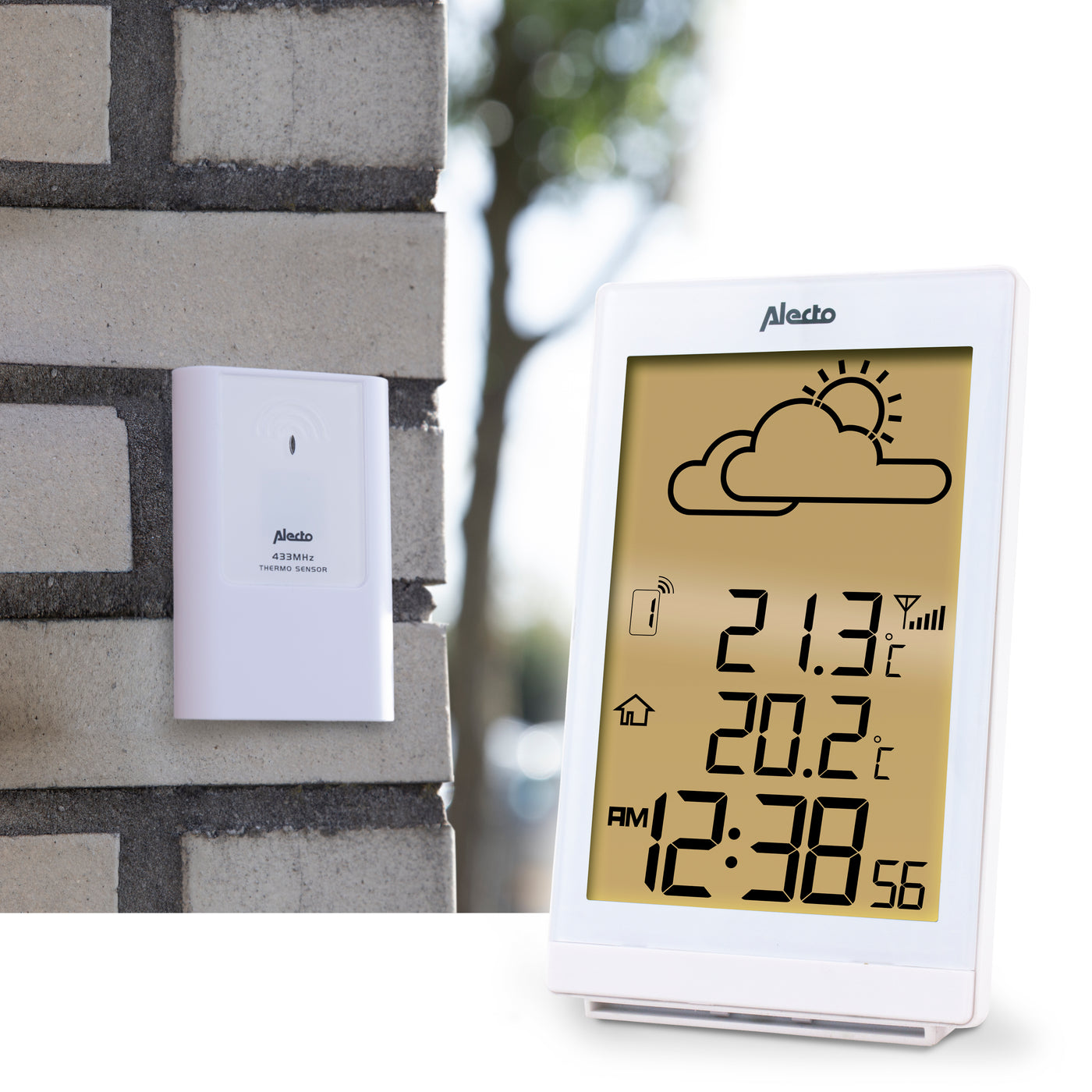 Alecto WS-2200WT - Weather station with wireless sensor, white