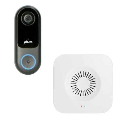 Alecto SMART-RING SET - Smart wifi deurbel met camera (SMART-RING20) met extra deurbel (SMART-RING-BELL)