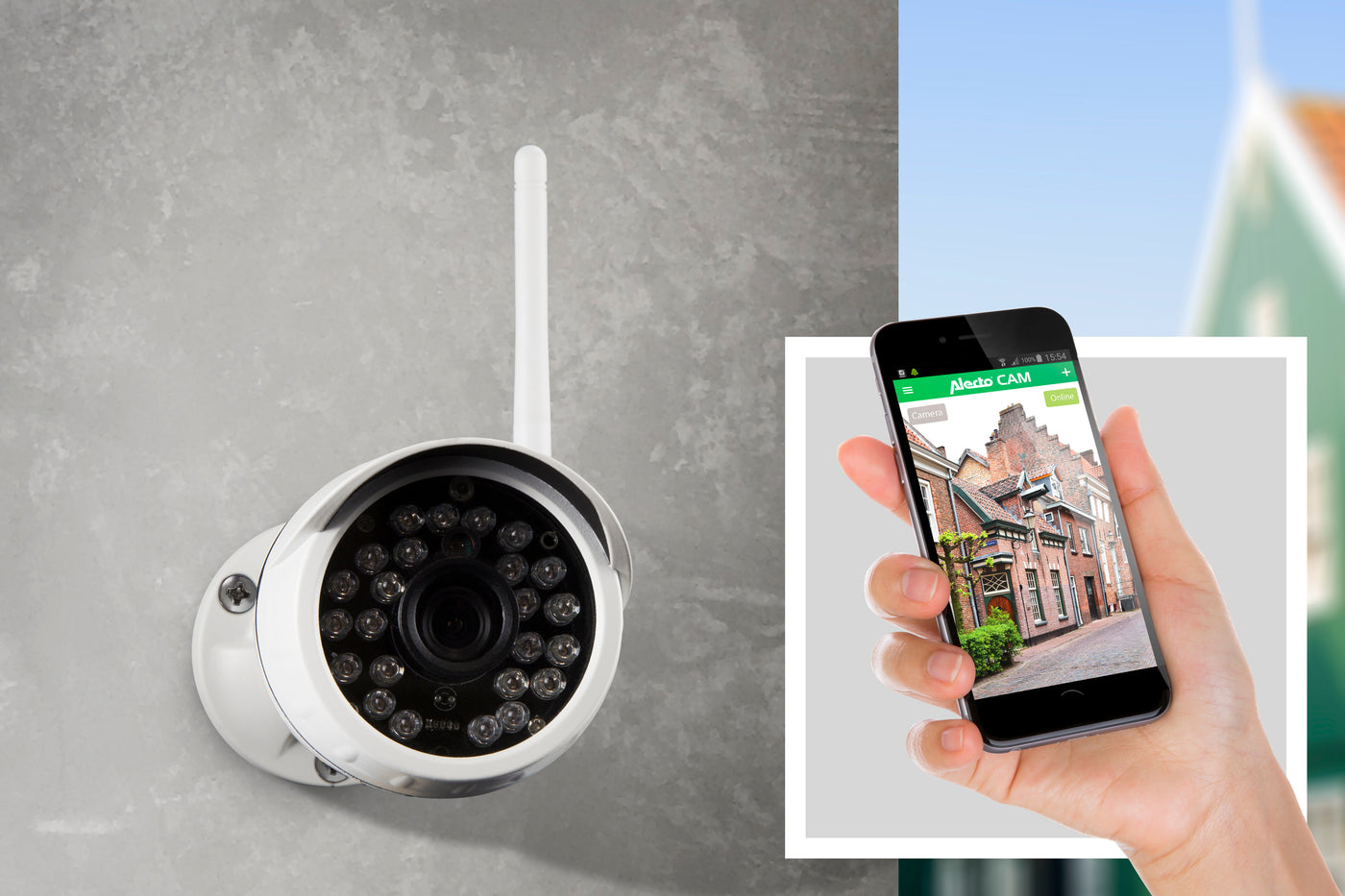 Alecto DVC-215IP - Outdoor Wi-Fi camera - White