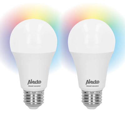 Alecto SMART-BULB10 DUO - Smart LED colour lamp with Wi-Fi, 2 pack