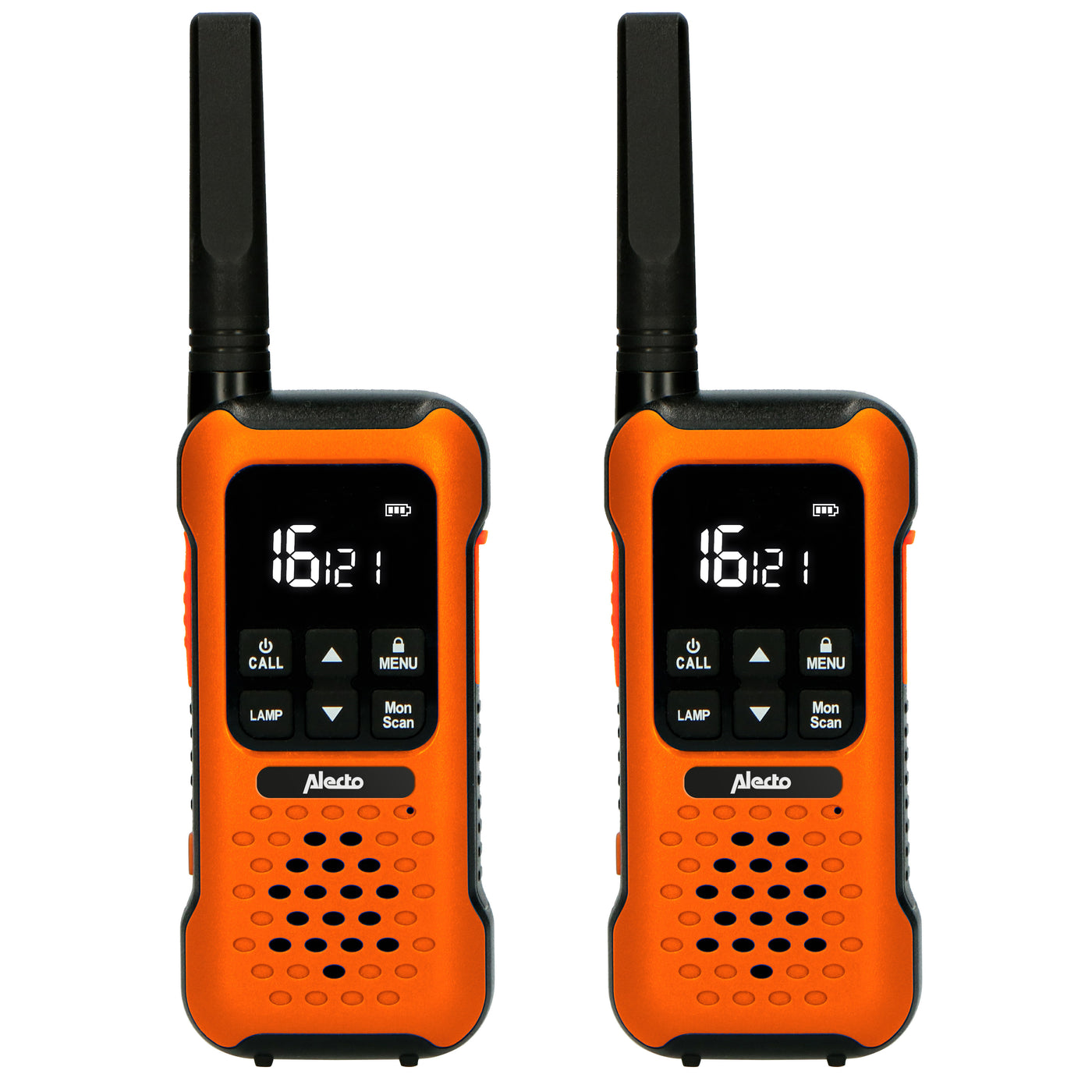 Alecto FR300OE - Ruggedized Two-Way radio, range up to 10 kilometers, orange/black