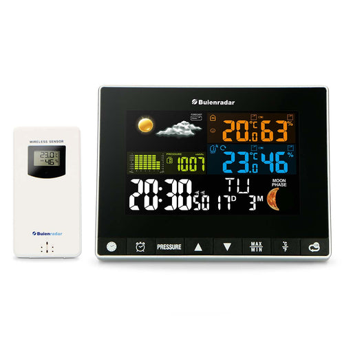 Buienradar BR700 - 3 in 1 Weather station with wireless sensor, black