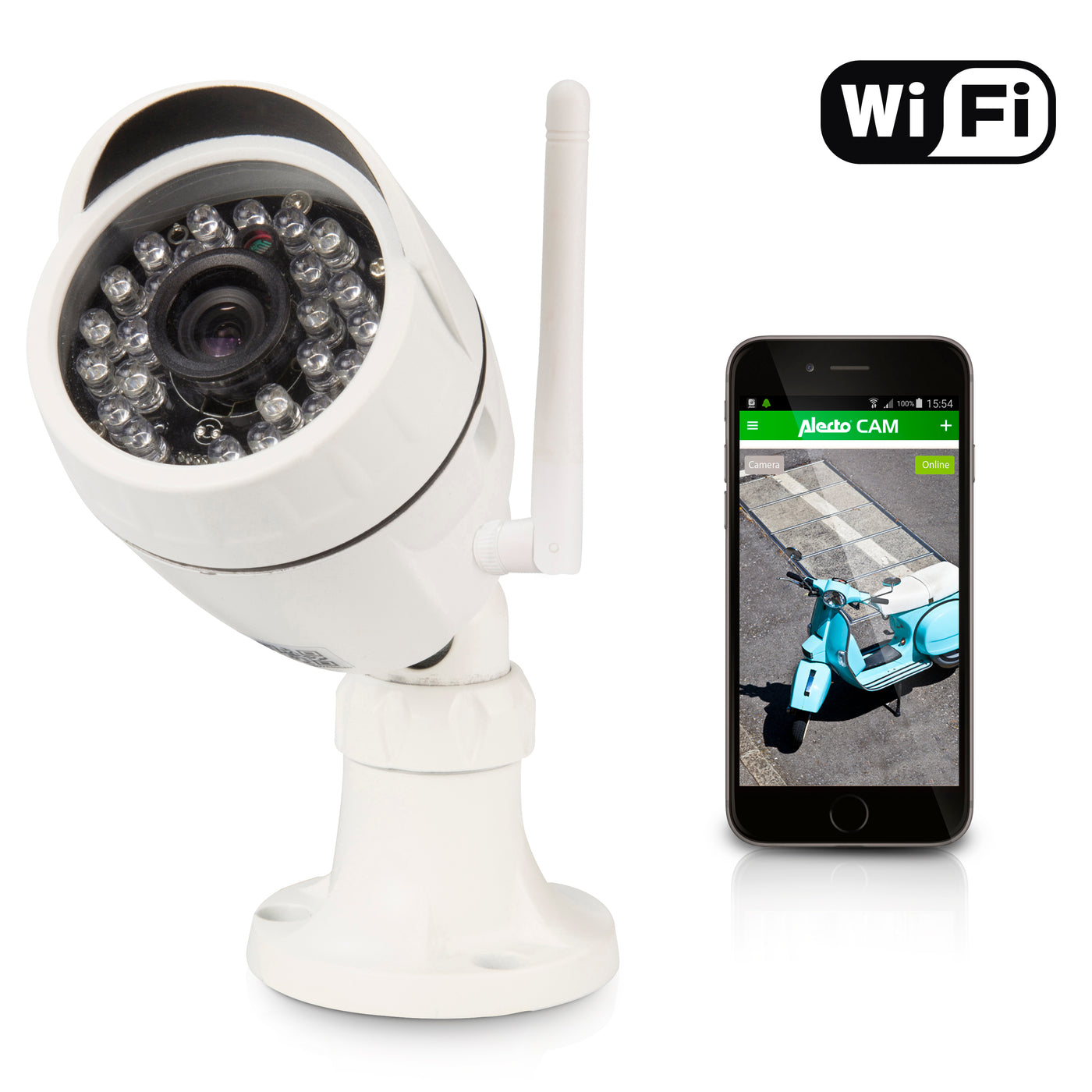 Alecto DVC-215IP - Outdoor Wi-Fi camera - White