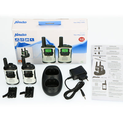 Alecto FR-175 - Set of two Two-Way radios, 7 km range, white/black