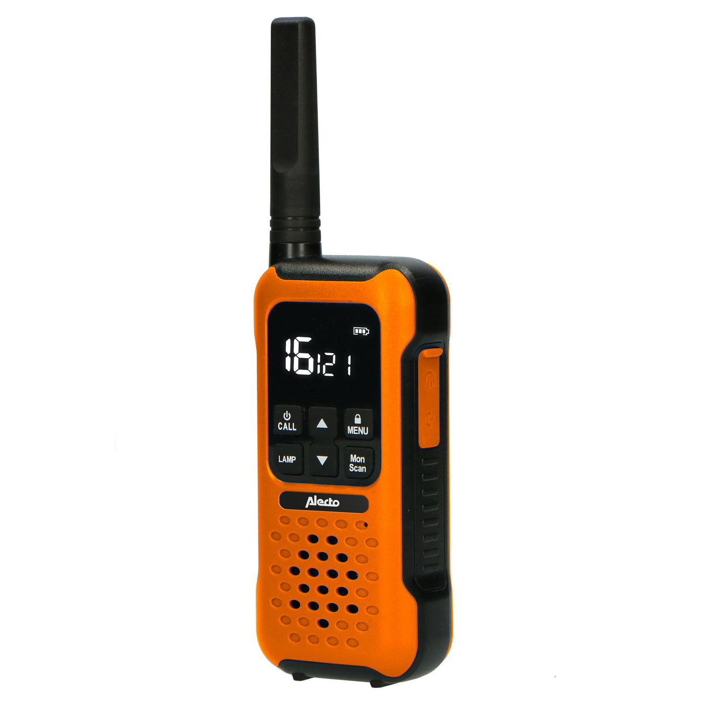 Alecto FR300OE - Ruggedized Two-Way radio, range up to 10 kilometers, orange/black