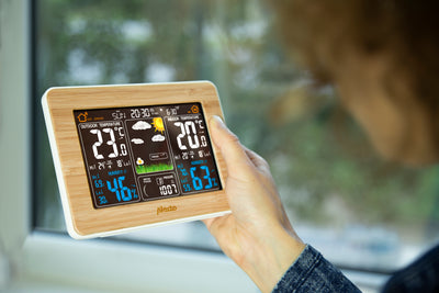 Alecto WS-1560 - Weather station with wireless sensor, bamboo