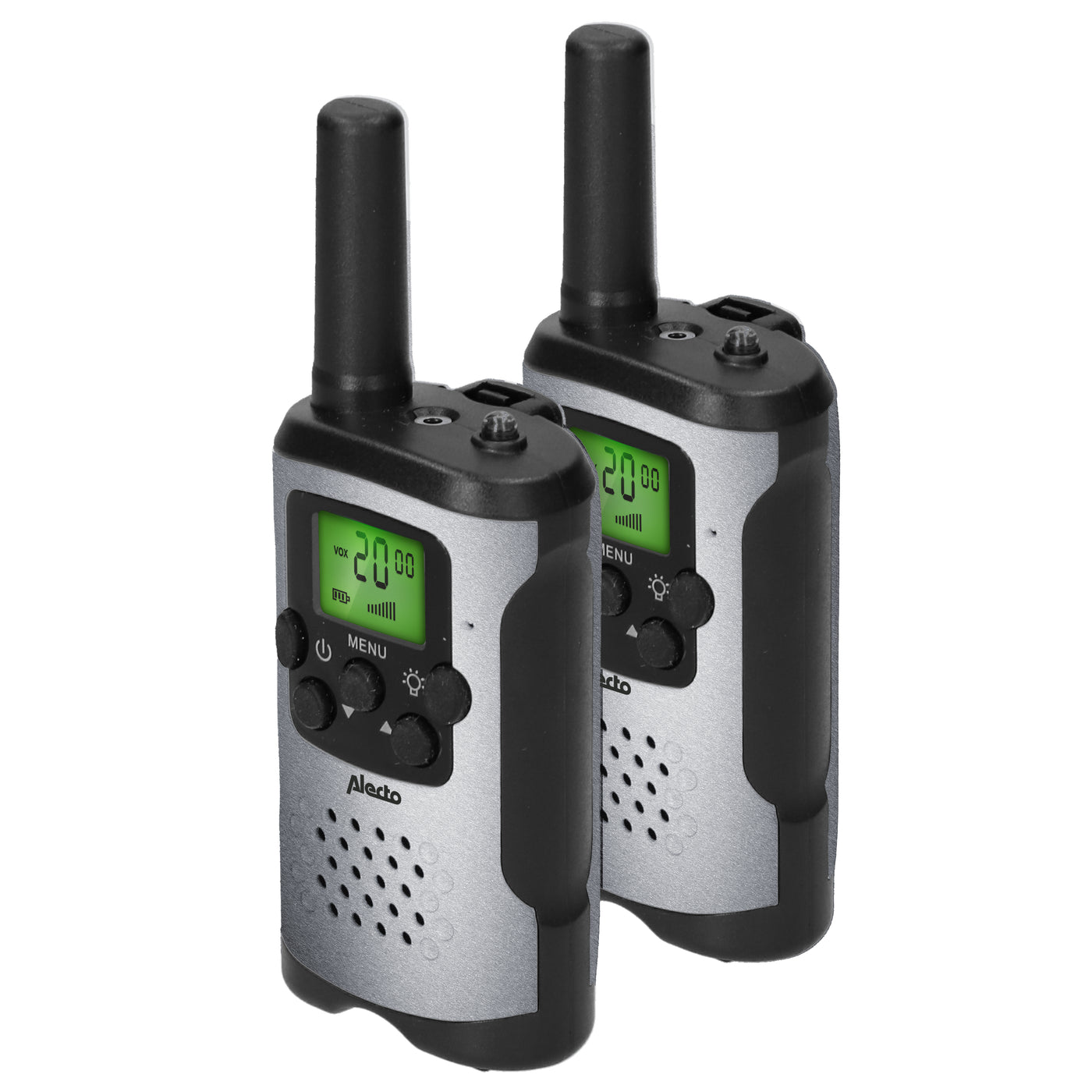 Alecto FR115GS - Set of 2 kids’ Two-Way radios - range up to 5 kilometers - gray/black