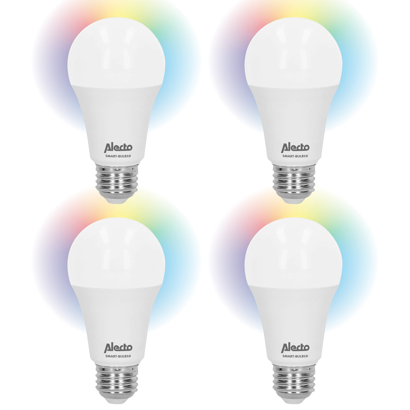 Alecto SMART-BULB10 4-PACK - Smart LED colour lamp with Wi-Fi, 4 pack