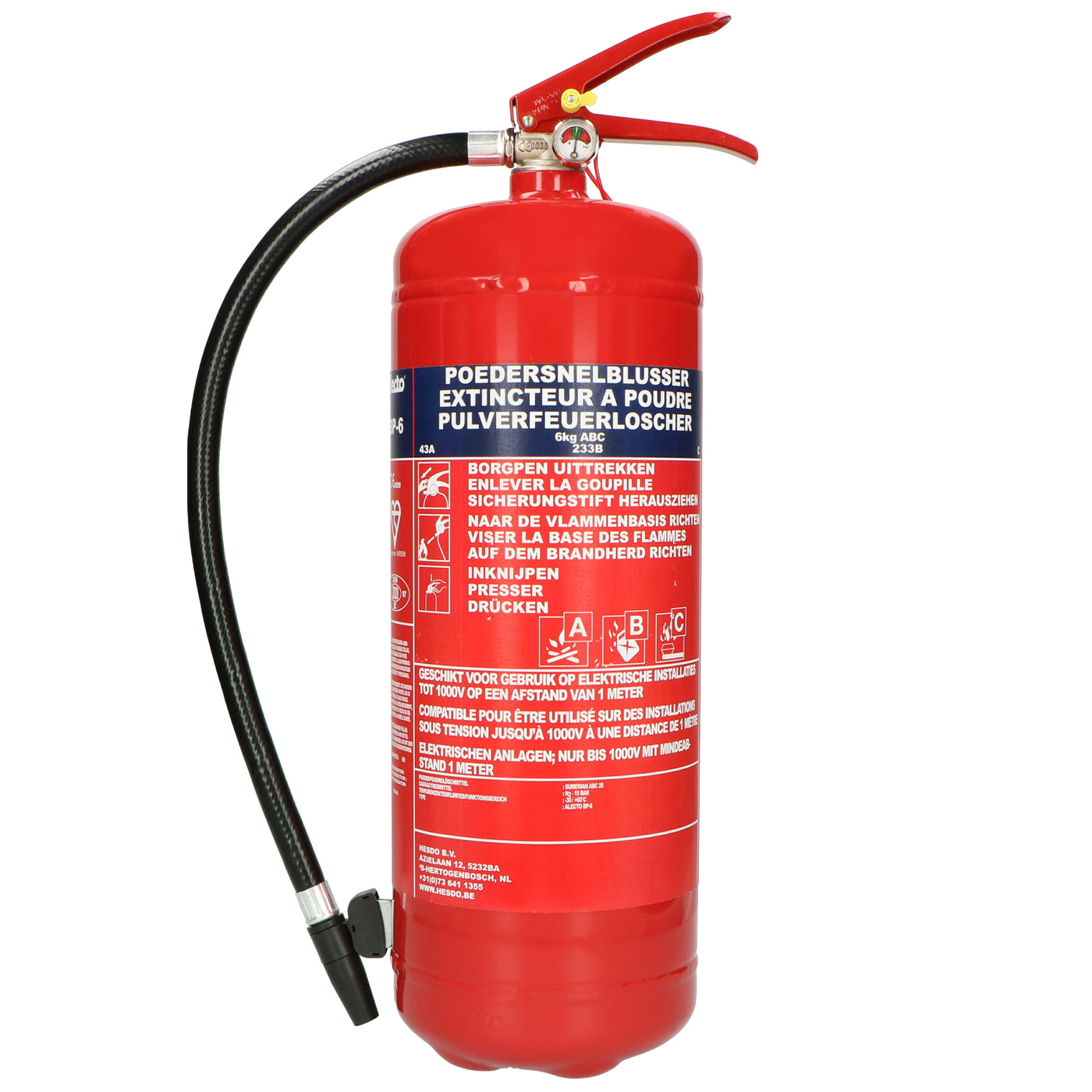 Alecto BP-6 - Fire extinguisher powder 6 kilogram