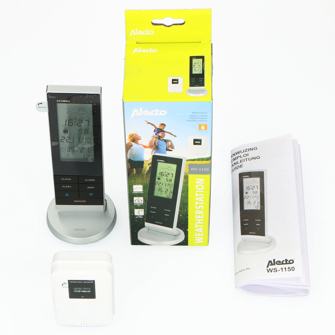 Alecto WS-1150 - Weather station with wireless sensor, black/silver