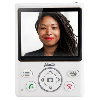 Alecto ADI-250 - Door intercom with camera and 3.5" color display, white/silver