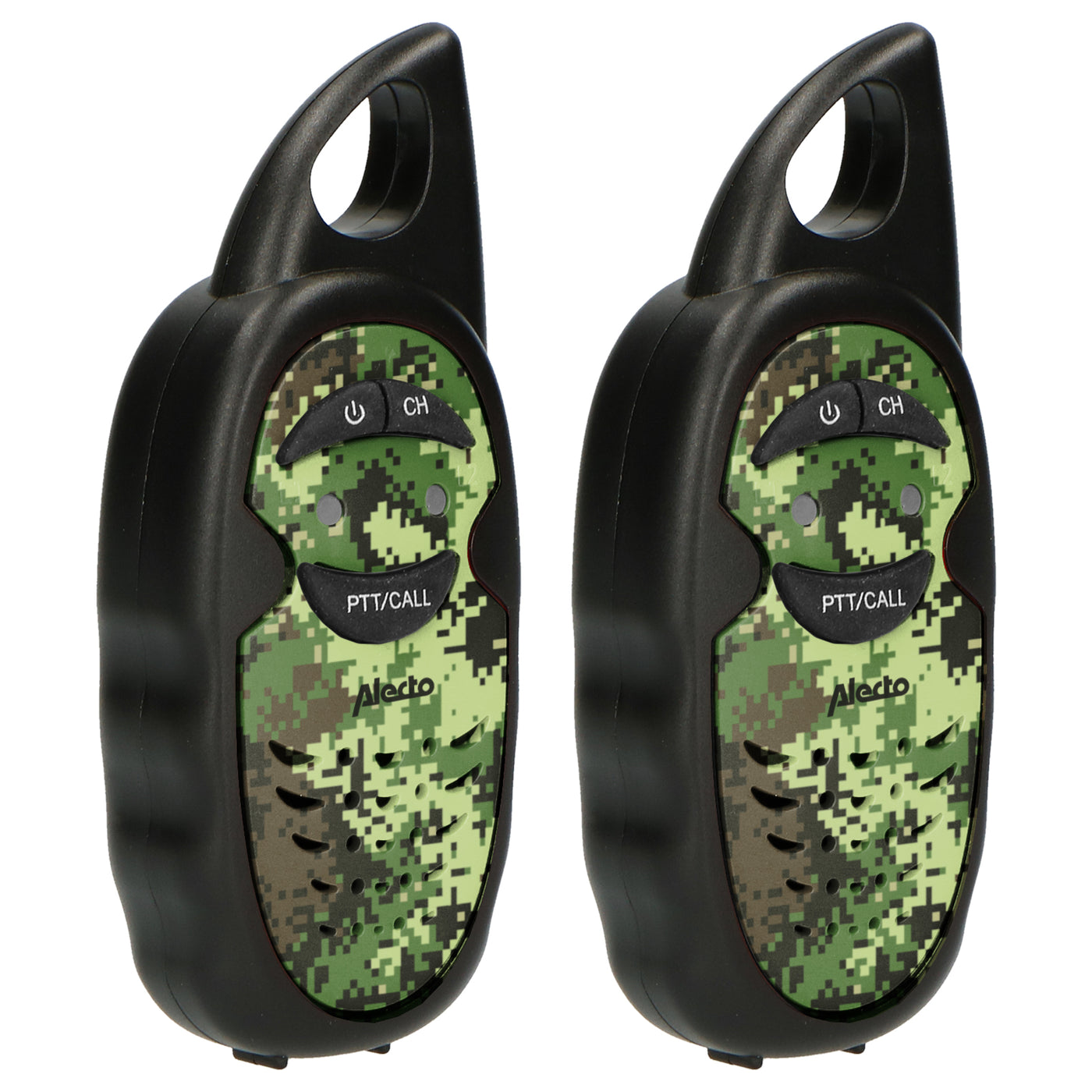 Alecto FR-05CAMO - Set of 2 kids’ walkie talkies, range up to 3 kilometers, camouflage