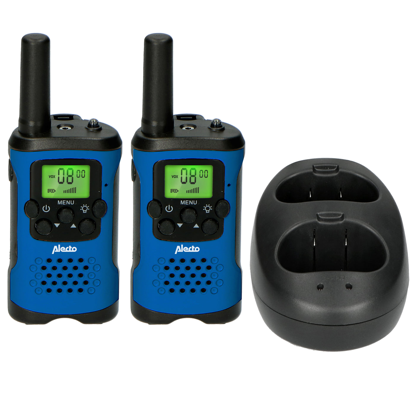 Alecto FR-175BW - Set of two Two-Way radios, range up to 7 kilometers, blue/black