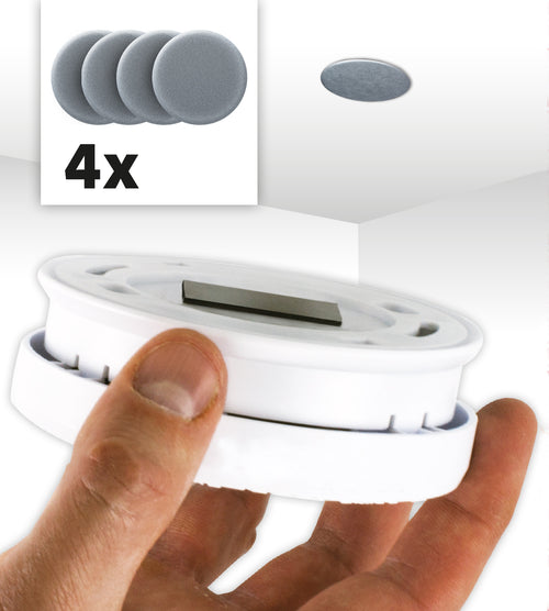 Alecto MK-2 QUADSET - Magnetic mounting kit for smoke + CO detectors