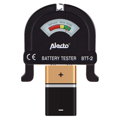 Alecto BTT-2 - Universal compact battery tester for AA, AAA, C, D and 9V batteries
