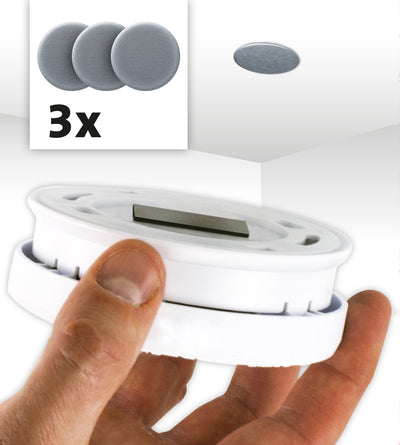Alecto MK-2 TRIPLE - Magnetic mounting kit for smoke + CO detectors