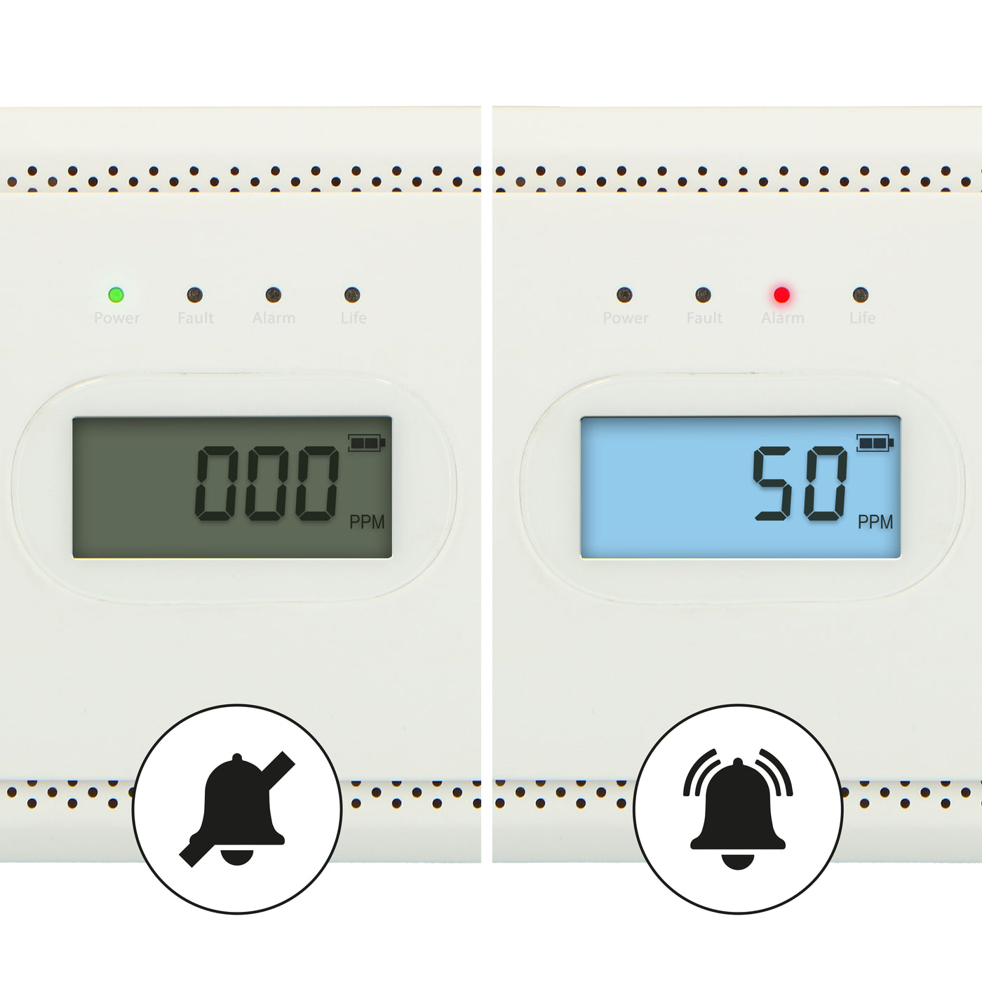 Alecto COA2650 - Carbon monoxide alarm with 10 year sensor runtime and display (successor COA-26)