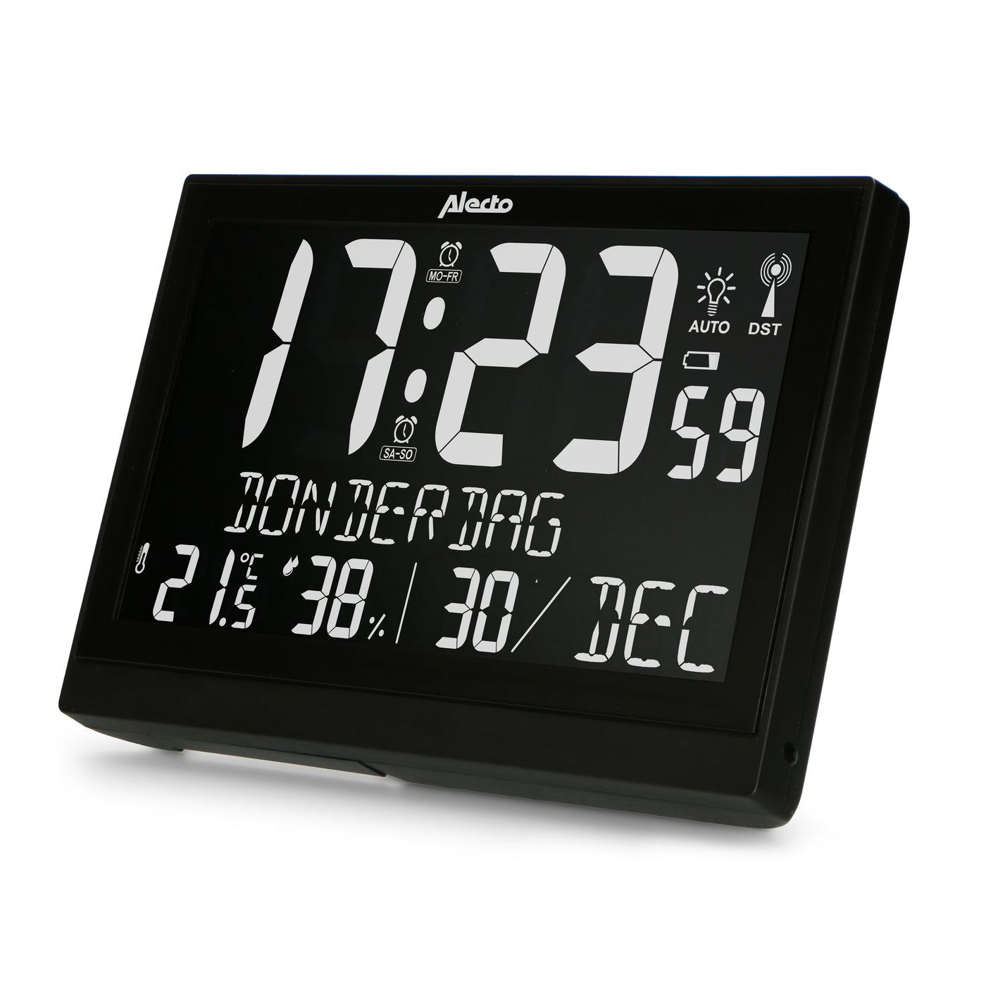 Alecto AK-70 - Large digital clock with thermometer, hygrometer