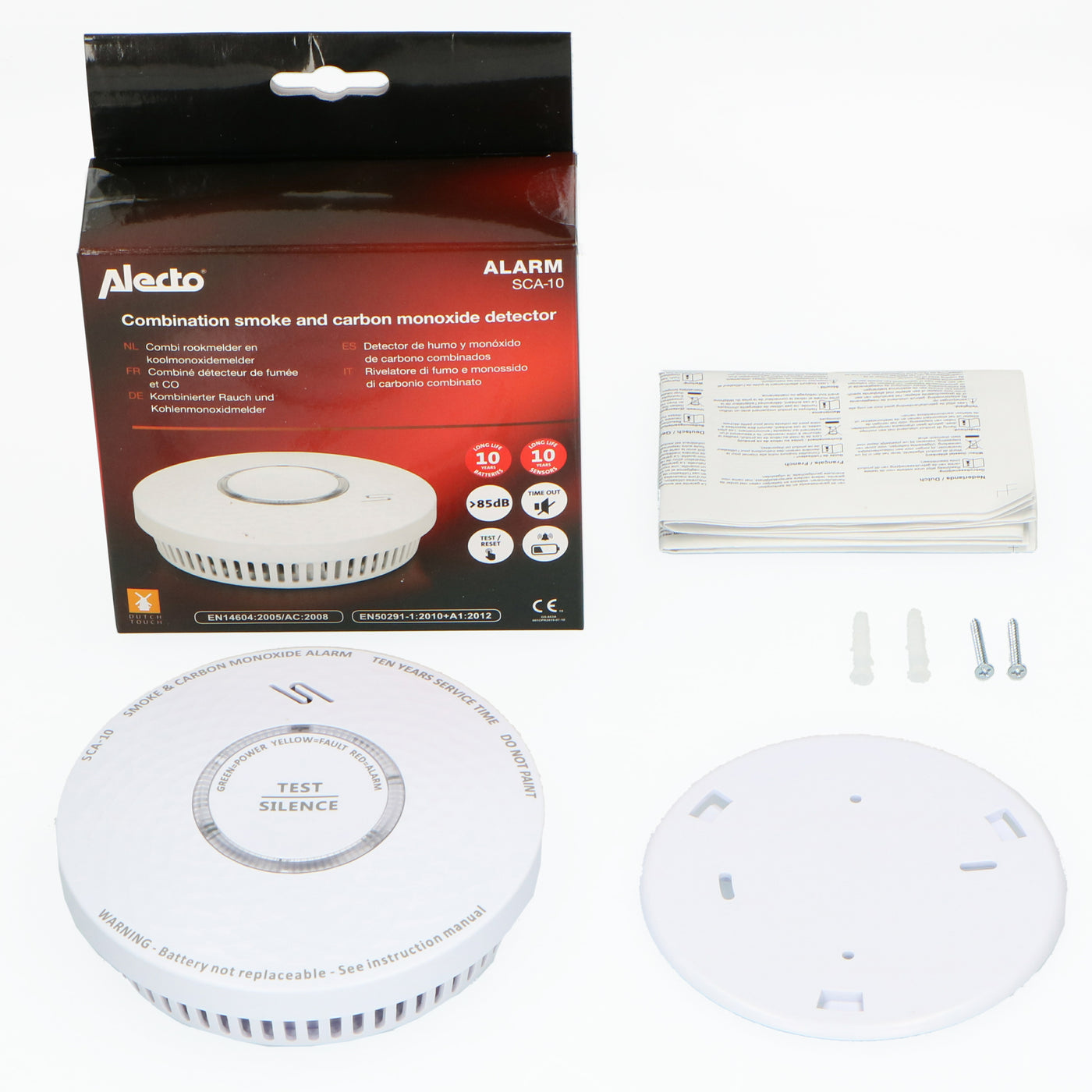 Alecto SCA-10 - Smoke and carbon monoxide alarm pack