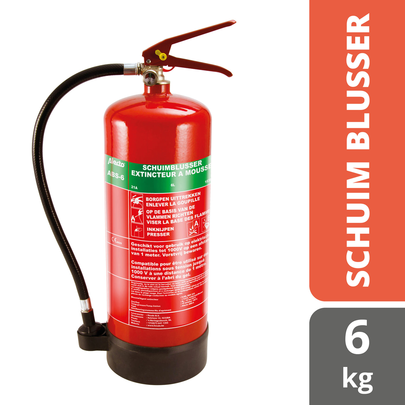 Alecto ABS-6 - Fire extinguisher foam 6 litres