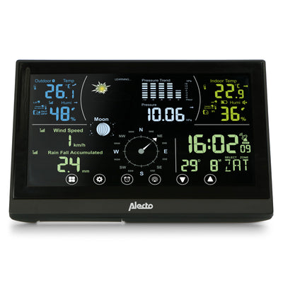 Alecto WS-3850 - Professional 6 in 1 weather station with wireless sensor, black